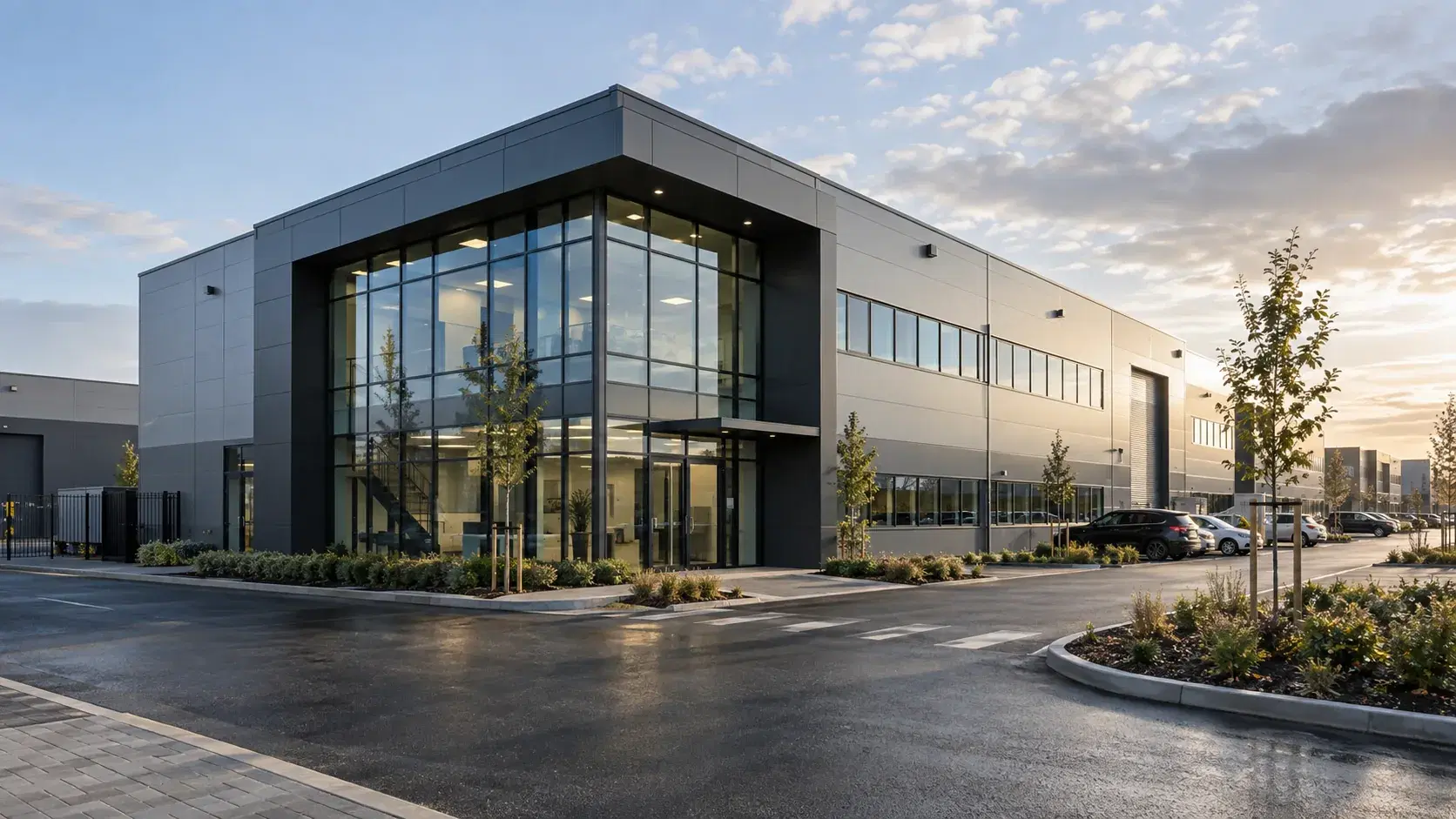 Glass-fronted commercial property